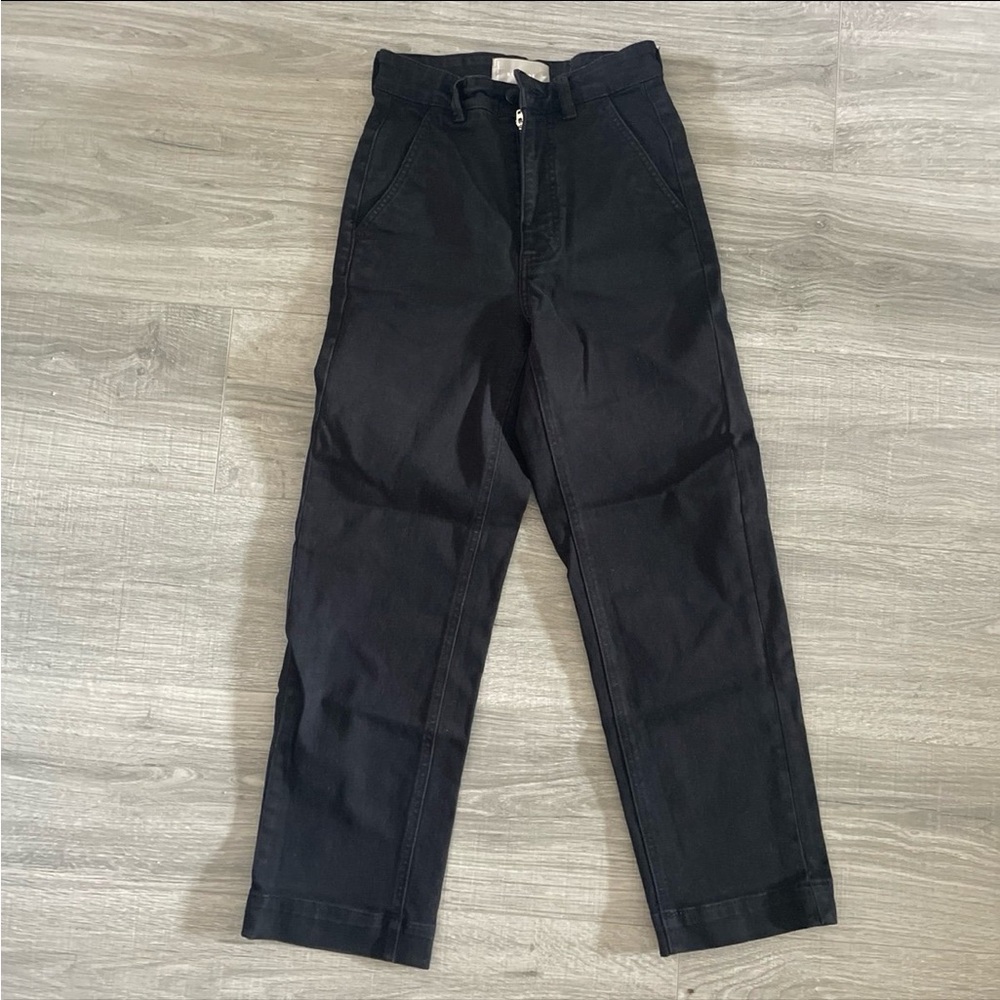 Black Everlane Straight Leg Crop Pants